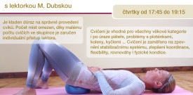 Zdravotní cvičení Šumperk
